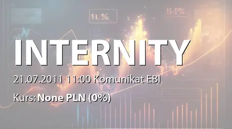 Internity S.A.: Rejestracja podwyższenia kapitału w KRS (2011-07-21)