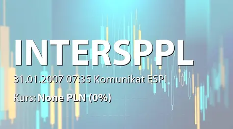 Intersport Polska S.A.: Terminy przekazywania raportów okresowych w roku 2007 (2007-01-31)