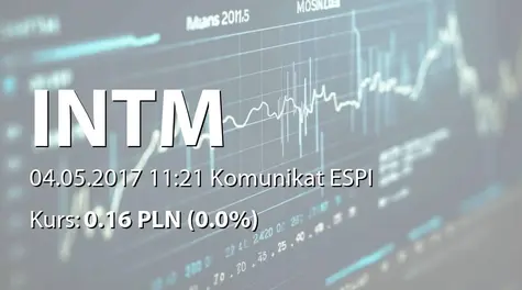 INTERMARUM S.A.: Pozytywna ocena wniosku na dofinansowanie realizacji projektu (2017-05-04)