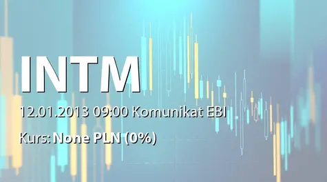 INTERMARUM S.A.: Wyznaczenie pierwszego dnia notowania akcji serii A, B, C i D na NewConnect (2013-01-12)