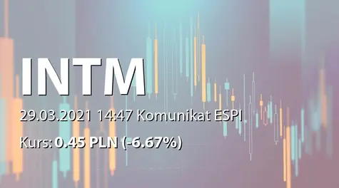 INTERMARUM S.A.: Zgoda na połączenie z Intermarum sp. z o.o. (2021-03-29)