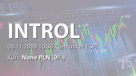 INTROL S.A.: Umowa transakcji walutowych typu forward z BZ WBK SA - 7,4 mln zł (2010-11-08)