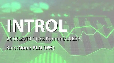 INTROL S.A.: Złożenie zamówień do umowy dystrybucyjnej przez RAControls sp. z o. o. z Rockwell Automation sp. z o.o. - 8,6 mln zł (2010-06-24)