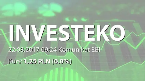 Investeko S.A.: NiedojĹcie do skutku emisji akcji serii G i H (2017-08-22)