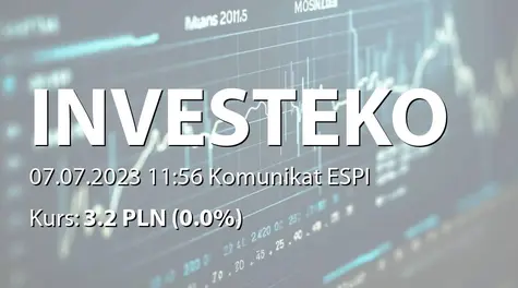 Investeko S.A.: Objęcie akcji przez  Arkadiusza Primusa (2023-07-07)