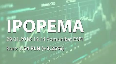IPOPEMA Securities S.A.: Terminy przekazywania raportów okresowych w roku 2018 (2018-01-29)