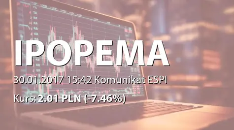 IPOPEMA Securities S.A.: Terminy przekazywania raportów w 2017 roku (2017-01-30)