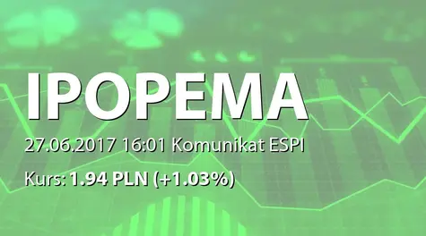 IPOPEMA Securities S.A.: Wypłata dywidendy - 0,03 PLN (2017-06-27)