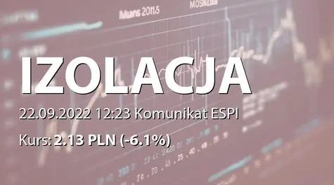 IZOLACJA-JAROCIN S.A.: NWZ (10:00) - projekty uchwał: zmiany w RN (2022-09-22)