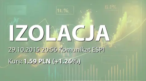 IZOLACJA-JAROCIN S.A.: SA-Q3 2015 (2015-10-29)