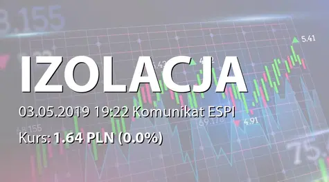 IZOLACJA-JAROCIN S.A.: Zmiana terminu przekazania SA-Q1 2019 (2019-05-03)