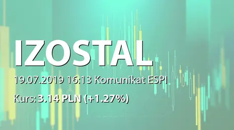 Izostal S.A.: Wybór oferty spółki w postępowaniu przetargowym  (2019-07-19)