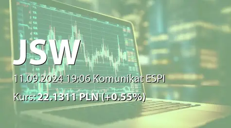 Jastrzębska Spółka Węglowa S.A.: Zgoda Rady Nadzorczej JSW S.A. na umorzenie Certyfikatów Inwestycyjnych JSW Stabilizacyjnego Funduszu Inwestycyjnego Zamkniętego w ramach ustalonego na 2024 rok limitu (2024-09-11)