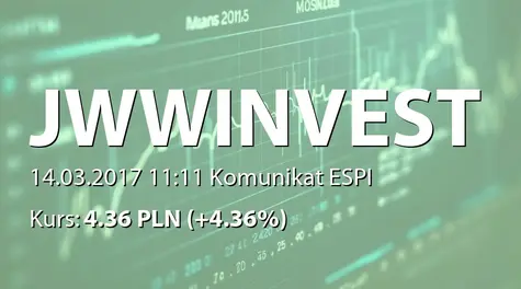 JWW Invest S.A.: Zmiana rynku notowań (2017-03-14)