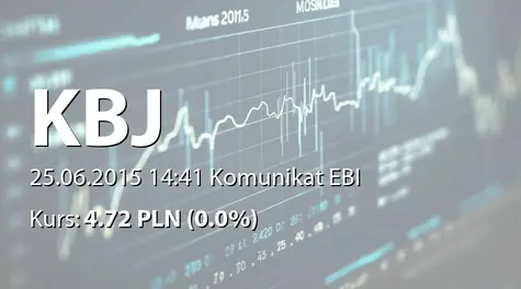 KBJ S.A.: Wypłata dywidendy - 0,08 PLN (2015-06-25)