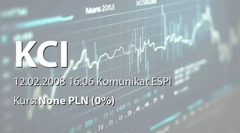 KCI S.A.: Aneks do umowy kredytowej z BRE Bank SA (2008-02-12)