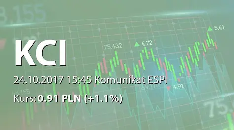 KCI S.A.: Korekta raportu ESPI 64/2017 (2017-10-24)