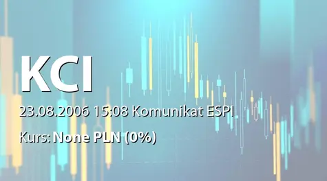 KCI S.A.: Sprzedaż akcji przez osobę powiązaną (2006-08-23)