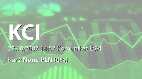 KCI S.A.: Sprzedaż akcji przez osobę powiązaną (2007-10-23)