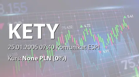 Grupa Kęty S.A.: Terminy przekazywania raportów okresowych w 2006 roku (2006-01-25)
