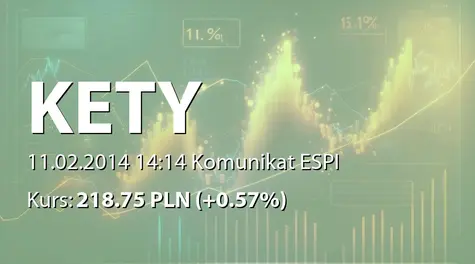 Grupa Kęty S.A.: Wykup obligacji od osób uprawnionych i ich umorzenie  (2014-02-11)