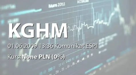 KGHM Polska Miedź S.A.: Informacja dot. zasady dobrych praktyk (2009-06-01)