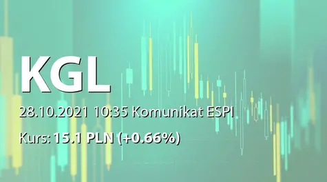 KGL S.A.: Aneks do umowy wielocelowej linii kredytowej z Bankiem BNP Paribas SA (2021-10-28)