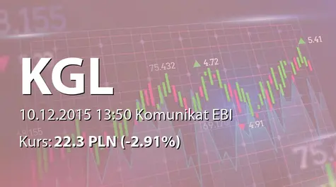 KGL S.A.: Uzyskanie dostępu do systemu EBI (2015-12-10)