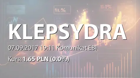 GRUPA KLEPSYDRA S.A.: Rezygnacja członka RN (2017-09-07)