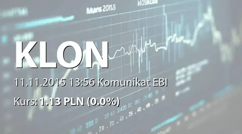 Klon S.A.: Emisja obligacji serii H (2015-11-11)