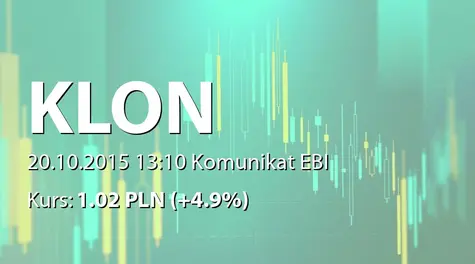 Klon S.A.: Rejestracja zmian w statucie w KRS (2015-10-20)