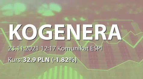 Zespół Elektrociepłowni Wrocławskich Kogeneracja S.A.: Powołanie Członka RN (2021-11-23)