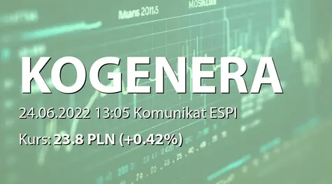 Zespół Elektrociepłowni Wrocławskich Kogeneracja S.A.: Wypłata dywidendy - 0,32 PLN (2022-06-24)