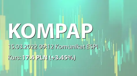 Przedsiębiorstwo Produkcyjno Handlowe KOMPAP S.A.: Zestawienie transakcji na akcjach (2022-03-15)