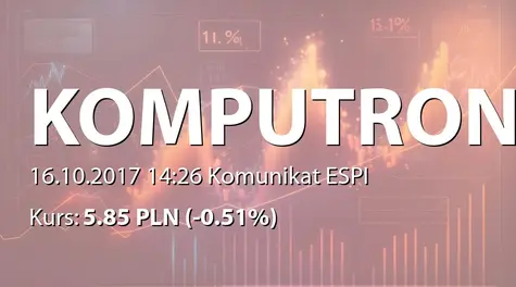 Komputronik S.A.: Aneks do umowy kredytowej z mBank SA (2017-10-16)