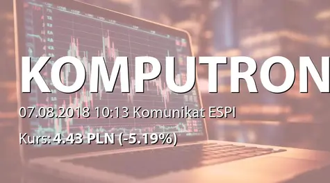 Komputronik S.A.: Aneks do umowy o limit na gwarancje z BZ WBK SA (2018-08-07)