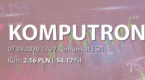 Komputronik S.A.: Informacja nt. sytuacji finansowo-operacyjnej Grupy (2020-03-07)