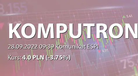 Komputronik S.A.: Postanowienie o zatwierdzeniu układu (2022-09-28)