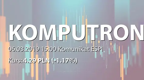 Komputronik S.A.: Prawomocne uchylenie wyroku Sądu Arbitrażowego przy Krajowej Izbie Gospodarczej (2019-03-06)