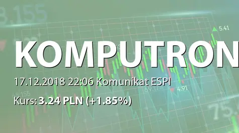 Komputronik S.A.: SA-PSr 2018/2019 (2018-12-17)