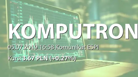 Komputronik S.A.: SA-R 2018/2019 i SA-RS 2018/2019 (2019-07-05)