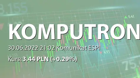 Komputronik S.A.: SA-R 2021/2022 i  SA-RS 2021/2022 (2022-06-30)