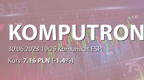 Komputronik S.A.: SA-R 2022/2023 i  SA-RS 2022/2023 (2023-06-30)