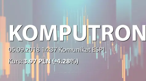 Komputronik S.A.: SA-RS 2017/2018 - skorygowany (2018-09-05)