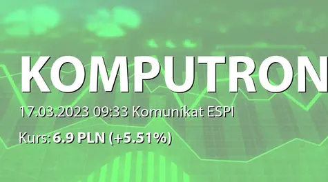 Komputronik S.A.: Terminy publikacji raportów okresowych w roku obrotowym 2023/2024 (2023-03-17)