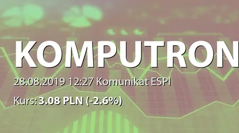 Komputronik S.A.: Umowa faktoringowa spółki zależnej z Pekao Faktoring sp. z o.o. (2019-08-28)