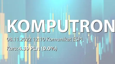 Komputronik S.A.: Umowa faktoringowa z Coface Poland Factoring sp. z o.o. (2022-11-08)