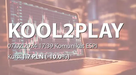 Kool2Play S.A.: Utworzenie odpisu aktualizacyjnego (2024-02-07)