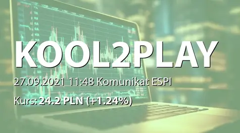 Kool2Play S.A.: Zakończenie oceny wniosków o dofinansowanie (2021-09-27)