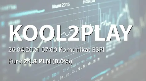 Kool2Play S.A.: Znacząca umowa spółki zależnej (2021-04-26)